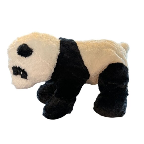 Kramig Panda Plush Stuffed Animal By IKEA 14" Black & White Polyester Fiber Soft - Picture 3 of 8